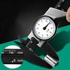 0-150mm 측정 도구 게이지 빌딩 내구성 휴대용 충격 방지 다이얼 버니어 캘리퍼스 눈금자 미터법 임페리얼 플라스틱, 1개