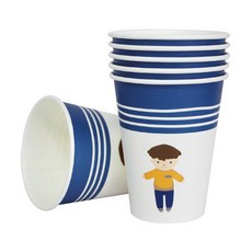 피플스파티 파티컵 240ml 죠이죠이 18P, 블루, 1개