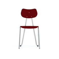 VBLK [L&C stendal] Arno 417 Chair - Red/Chrome frame, none