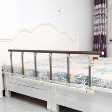접이식 침대 가드 낙상 안전바 난간 사이드 손잡이, 5단 마호가니