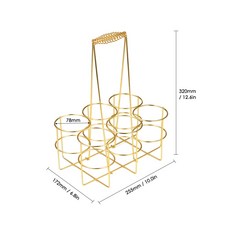와인잔거치대 호텔 스테인레스 캐디 스탠드 스틸 맥주 바 6 와인 병 파티 랙 바구니 운반 바베큐, 1개