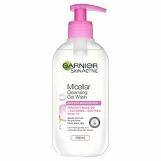 (영국직배) Garnier 가르니에 클렌징젤 페이스 워시 200ml 4팩 Micellar Gel Face Wash Sensitive Skin