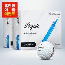 레가토 정품 USGA 공인구 우레탄 3피스 새 골프공 화이트 비거리 골프볼 24구, 12개입, 2개