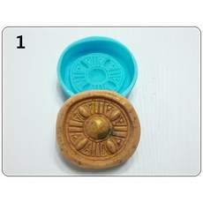(8cm)2종고구려시대 와당몰드 수막새몰드 비누몰드 석고방향제몰드, 1개
