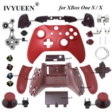 IVYUEEN Xbox One X S 컨트롤러 케이스용 교체 하우징 쉘 페이스 플레이트 커버 RB LB RT LT 트리거 버튼 모드 키트 모델 1708, Red Shell Buttons, 1개, Red Shell Buttons