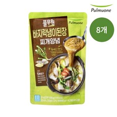 풀무원 바지락냉이된장찌개양념 130g, 8개