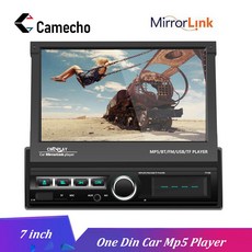Camecho 하나의 딘 자동차 라디오 7 인치 hd mp5 멀티미디어 플레이어 안드로이드 미러 링크 블루투스 오디오 스테레오 AUX IN fm usb autoradios, 1개(A1), With 8 IR Camera(A1)