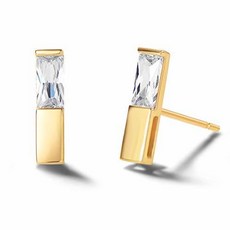 Carleen 14k Solid Yellow Gold Dainty Tiny Statement CZ Cubic Zi/64447