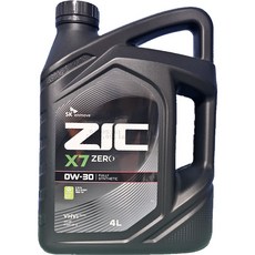 ZIC X7 ZERO 지크 제로 0W30 SP 4L, 1개