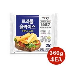 동원 소와나무 트리플슬라이스치즈 20매(360g) 4개입, 360g, 4개