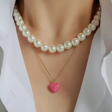 진주목걸이12mm