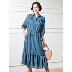 마담엘레강스 마담엘레강스 엘레나 시어서커 원피스 K231OP01
