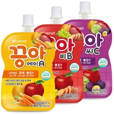 아이배냇(주) 처음먹는 순한 짜장 순한 카레 아기반찬, 9.아이배냇(주) 과일.야채 주스 끙아 3종세트