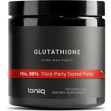 Toniq Ultra High Strength Glutathione 초고강도 글루타치온 캡슐 - 1000mg 농축 포뮬러 120캡슐, 1개, 120정