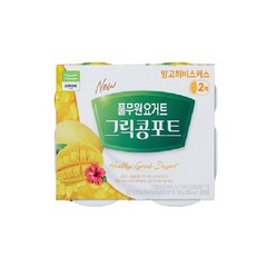 풀무원다논 그릭콩포트 망고 140G x 2입 1개 (신선식품), 선택2 - 아이스박스, 2개