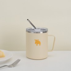 MOZ 스웨덴 316 스텐 진공 머그컵 스텐머그컵 보온머그컵 보온컵, 크림아이보리, 370ml, 1개 크림아이보리, 370ml, 1개