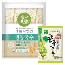 이가자연면 쫄깃한 생콩국수 + 콩국가루 (전문점 콩국수 5인분세트), 5인분