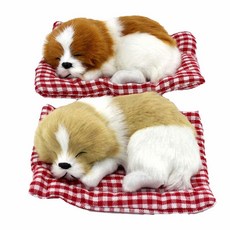 미국 아마존 정품++ Coolayoung 패드 위의 수면 강아지 인형 장난감 2개 귀여운 미니 강아지 Woof 사운드 장식 손 선물, 미국 아마존 정품++ Coolayoung 패드 위의 수