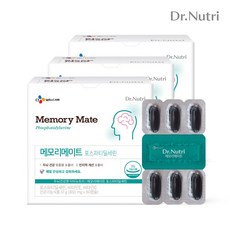 CJ웰케어 닥터뉴트리 메모리메이트 포스파티딜세린 인지력 개선 두뇌 건강, 3개, 30정