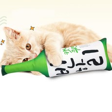 고양이 안고노는 소주병모양 인형장난감 쿠션장남감 발차기인형 선물, 1개