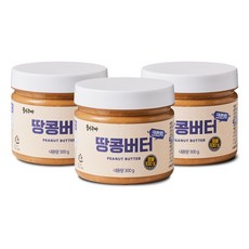 [런칭특가] 꿀이구마 고소한 크런치 100% 땅콩버터, 3개, 300g