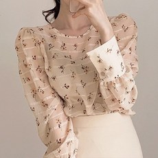 꼬망스샤인플라워블라우스