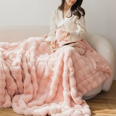 페이크퍼 부드러운 장모 극세사 밍크 담요 대형 에그 블랭킷