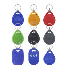 NFC 카드복사기 휴대용 리더기 암호화 현관키 범용, 2번 ID 버클 카드 다른 색상, 1개