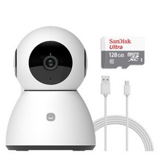 헤이홈 스마트 홈카메라 Pro 플러스+SD카드 128GB+케이블 3m 가정용 CCTV AI 모션추적