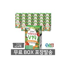 건강담은 야채가득 V19 145ml x24팩 야채즙 100% (유통기한 25년 5월), 건강담은 야채가득 V19 145ml x24팩 야채즙 1