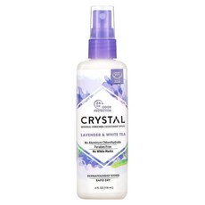CRYSTAL 미네랄 데오드란트 스프레이 라벤더 화이트 티 4 fl oz 118 ml), 118ml, 1개