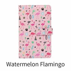 후지 필름 인스턴트 미니 8 인스탁스 카메라 9 7s 70 25 50s 90 용 96 포켓 3 인치 앨범 명함 북, Watermelon Flamingo, 1개