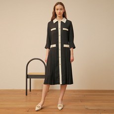 온앤온 컬러 블록 플리츠 원피스 NW1XO633