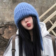 유행 삿포로 여행 비니 고양이비니 털 바라클라바