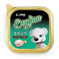 도그피앙 시저 반려견 사각캔 강아지 간식 주식 캔 100g 2박스, 24개, 도그피앙 오리고기 100g