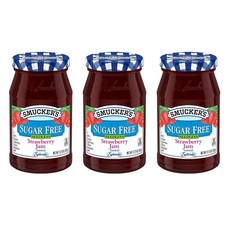 스머커스 씨없는 슈가 프리 스트로베리 잼 Smucker's Sugar Free Seedless Strawberry Jam, 361g, 3개