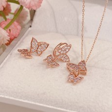 로제도르귀걸이목걸이세트