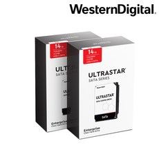 웨스턴디지털 울트라스타 NAS 패키지 HDD, 28TB, DC HC530 WUH721414ALE6L4 2PACK - 울트라스타8tb