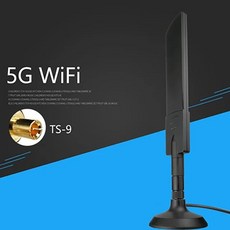 와이파이증폭기 와이파이확장기 WIFI 무선 라우터 네트워크 카드용 마그네틱 베이스 5G 듀얼 밴드 안테나 옴니 신호 부스터 4G 풀 증폭기 TS9, 1) 5G TS9