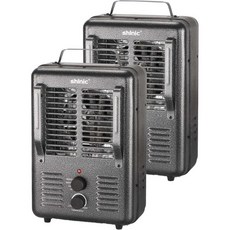 shinic 우유 투입구 마개 우유투입구마개 우유투입구 2 팩 밀크 하우스 히터 온도 조절기가있는 1500W 750W 공간 시원하게 유지 튼튼한 금속 하우징 3 구 플러그 과열