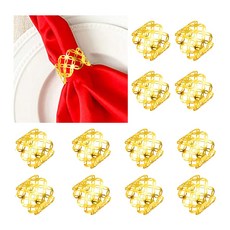 냅킨 링스 클로버 골드 실버 냅킨 버클 웨딩 크리스마스 생신 냅킨링 은 Clover Napkin Rings Serviette Buckle Rings Silver Gold, 골드 -12 PCS, 12개