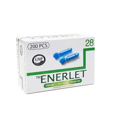 국산 동아메디칼 채혈침 란셋 ENERLET 28G (200개)사혈침, 200개