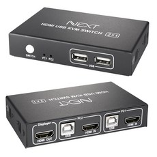 1:2 USB HDMI 무전원 KVM스위치 (NEXT-7102KVM-4K)