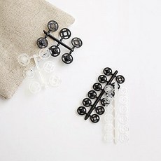 흰색 검정 투명스냅단추(2사이즈) - 7mm 10mm, 블랙