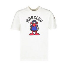 [몽클레어] [명품] 8C00058 8390T 032 덕 카툰 로고 라운드 반팔티셔츠 화이
