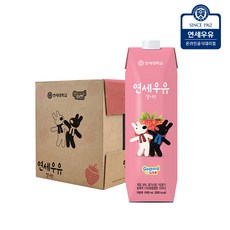 연세우유 딸기맛, 9개, 1000ml