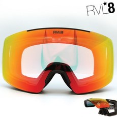 RVL8 고글 레벨8 고글 리플렉터 스윙업 스키 보드 고글 컬러 포토크로매틱(변색) 레드, 실버HD플러스