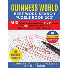 Guinness World Best Word Search Puzzle Book 2021 #1 Maxi Format Hard Level: 500 New Amazing Easily R... Paperback, Charlie Creative Lab Ltd., English, 9781801237864