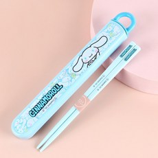 산리오 숨바꼭질 슬라이드 젓가락 케이스 세트, 시나모롤, 젓가락+케이스