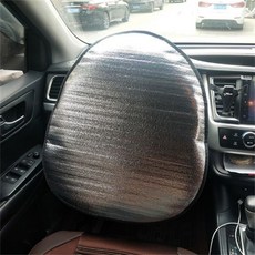 자동차 가죽 핸들커버 스티어링 휠 Sun Shade Cover Sunshade Protector 실버 알루미늄 필름, 자동차 가죽 핸들커버 스티어링 휠 Sun Shade C